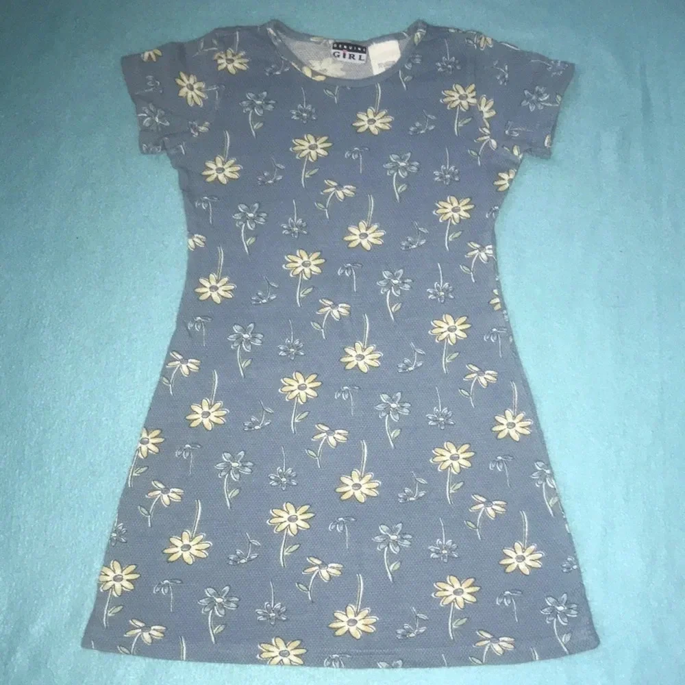 GENUINE GIRL floral thermal textured short sleeve dress NEW size 7
